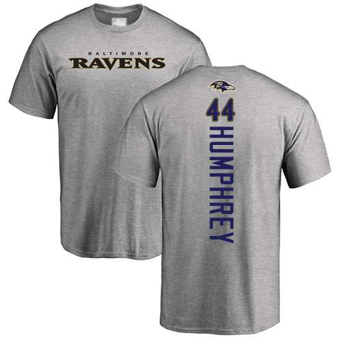 Men Baltimore Ravens Ash Marlon Humphrey Backer NFL Football #44 T Shirt